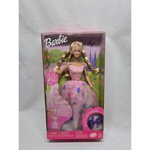 Rose Princess Blonde Barbie Doll Mattel 2000- New In Box